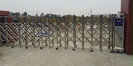 新津电动伸缩门生产厂家安装工地伸缩门
