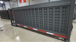 眉山东坡区铝合金电动门完成生产调试